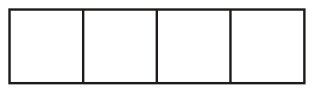 A row of four squares