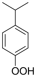 4-Isopropylphenyl hydroperoxide, OOH on the ring para to the isopropyl group