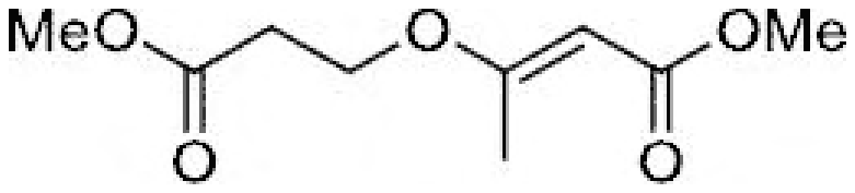 Enol ether diester: MeO2C-CH2CH2-O-C(CH3)=CH-CO2Me