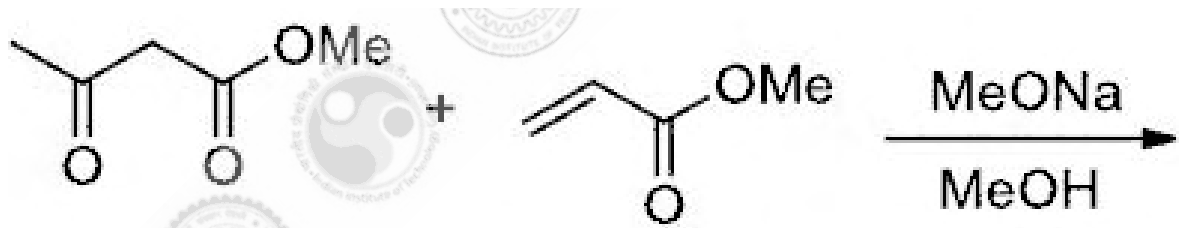 Methyl acetoacetate plus methyl acrylate with MeONa in MeOH