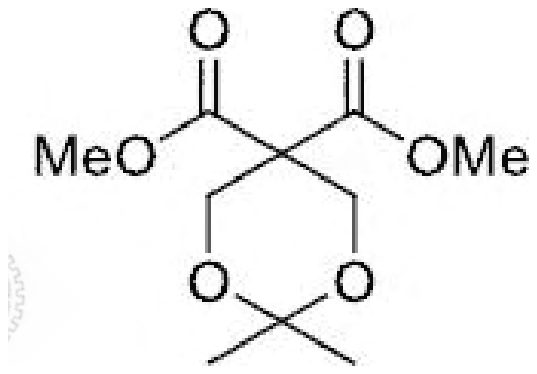 Dimethyl 2,2-dimethyl-1,3-dioxane-5,5-dicarboxylate, a cyclic acetonide with two methyl ester groups