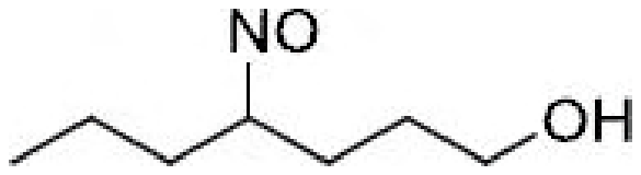 Hydroxy nitroso alkane with the NO group on the fourth carbon from the OH end