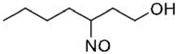 Hydroxy nitroso alkane with the NO group on the third carbon from the OH end