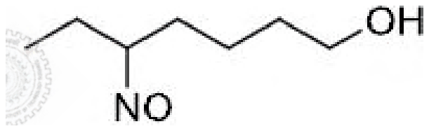 Hydroxy nitroso alkane with the NO group on the fifth carbon from the OH end