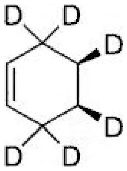 Hexadeuterated cyclohexene with the two adjacent ring deuteriums both on wedge bonds, cis