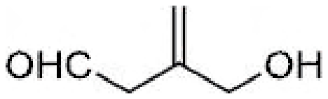Hydroxy aldehyde: OHC-CH2-C(=CH2)-CH2-OH