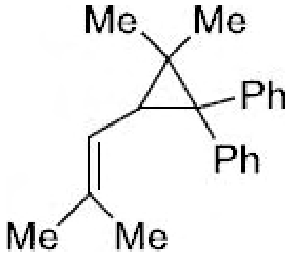 Vinylcyclopropane: dimethyl-diphenylcyclopropane bearing a 2-methylprop-1-enyl group