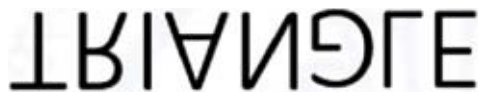 The word TRIANGLE inverted, as printed for option A