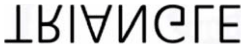 The word TRIANGLE inverted, as printed for option B