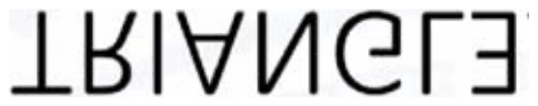 The word TRIANGLE inverted, as printed for option D