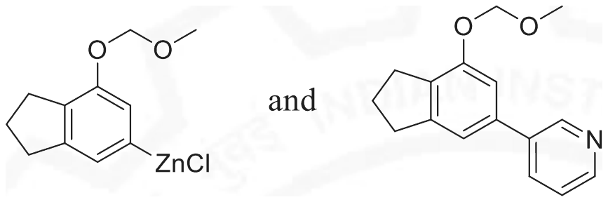ZnCl and then 3-pyridyl at C6, meta to the OMOM group