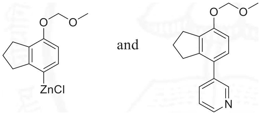 ZnCl and then 3-pyridyl at C7, para to the OMOM group