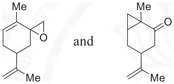 Spiro-epoxide and cyclopropyl ketone, isopropenyl kept