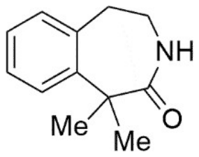 1,1-Dimethyl-1,2,4,5-tetrahydro-3H-2-benzazepin-3-one, a seven-membered lactam fused to benzene
