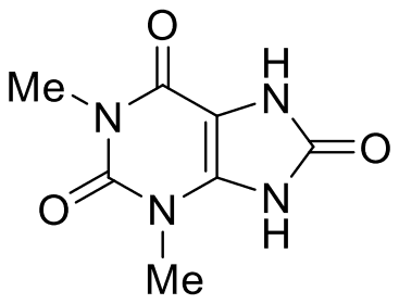 1,3-Dimethyluric acid, a purine-2,6-dione with a carbonyl at C8 and two N-H groups in the five-membered ring