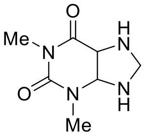 1,3-Dimethyl purine-2,6-dione with a fully saturated five-membered ring containing two N-H groups