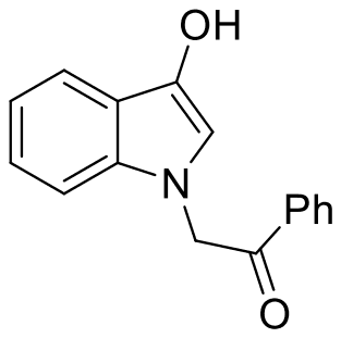 N-Phenacyl 3-hydroxyindole, an indole with OH at C3 and a CH2COPh group on nitrogen