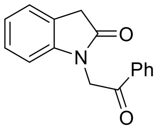 N-Phenacyl oxindole, an indolin-2-one with a CH2COPh group on nitrogen