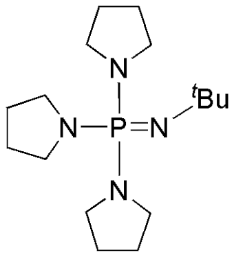 tBu-N=P with three pyrrolidino groups on phosphorus