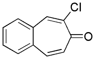 Chloro benzotropone: benzo-fused cycloheptatrienone with Cl next to the C=O
