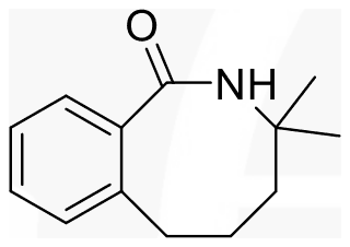 Benzo-fused eight-membered lactam with the C=O attached to the benzene ring, NH next to a gem-dimethyl carbon