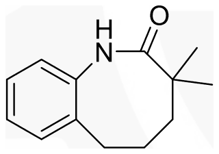 Benzo-fused eight-membered lactam with the NH attached to the benzene ring and C=O next to a gem-dimethyl carbon