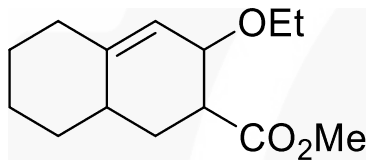 Hexahydronaphthalene with OEt on an allylic sp3 carbon next to CO2Me