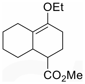 Hexahydronaphthalene with OEt on the ring double bond and CO2Me on the carbon next to the ring fusion