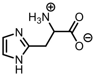 Zwitterionic amino acid with an imidazol-2-yl side chain on a CH2 group