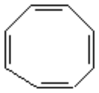 Cyclooctatetraene, an eight-membered ring with four double bonds